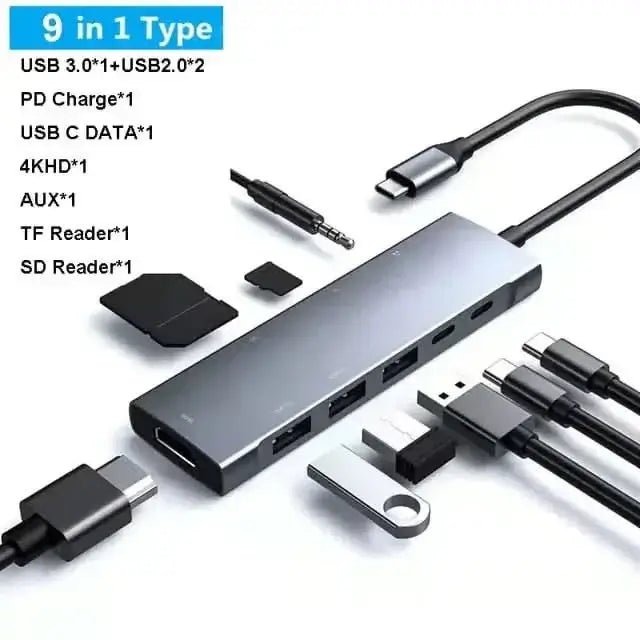 USB C Laptop Docking Station HUB - InfinityMarket - adapter - Connectivity - device