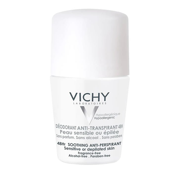 Vichy 48h Anti Perspirant Deodorant Roll On Sensitive Skin 50ml - InfinityMarket - 