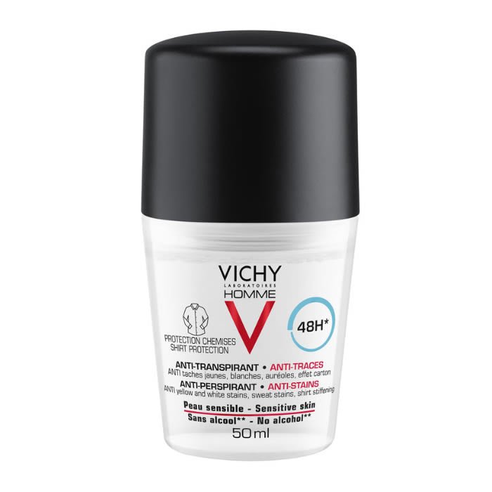 Vichy Homme Deodorant Anti - Perspirant Anti - Stains Sensitive Skin 50ml - InfinityMarket - 