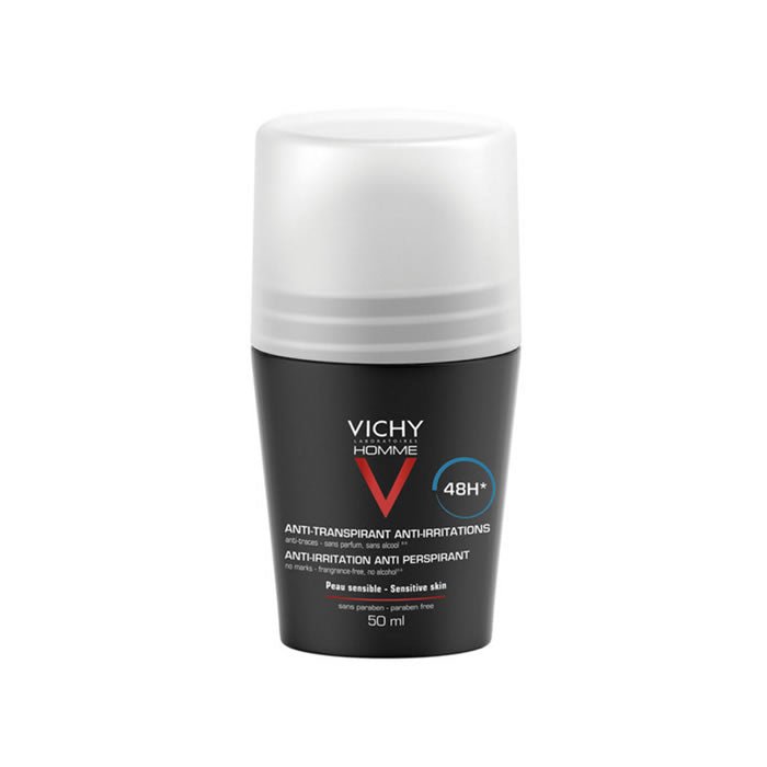 Vichy Homme Roll On Deodorant For Sensitive Skin 50ml - InfinityMarket - 